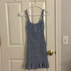 Blue Floral Mini Dress